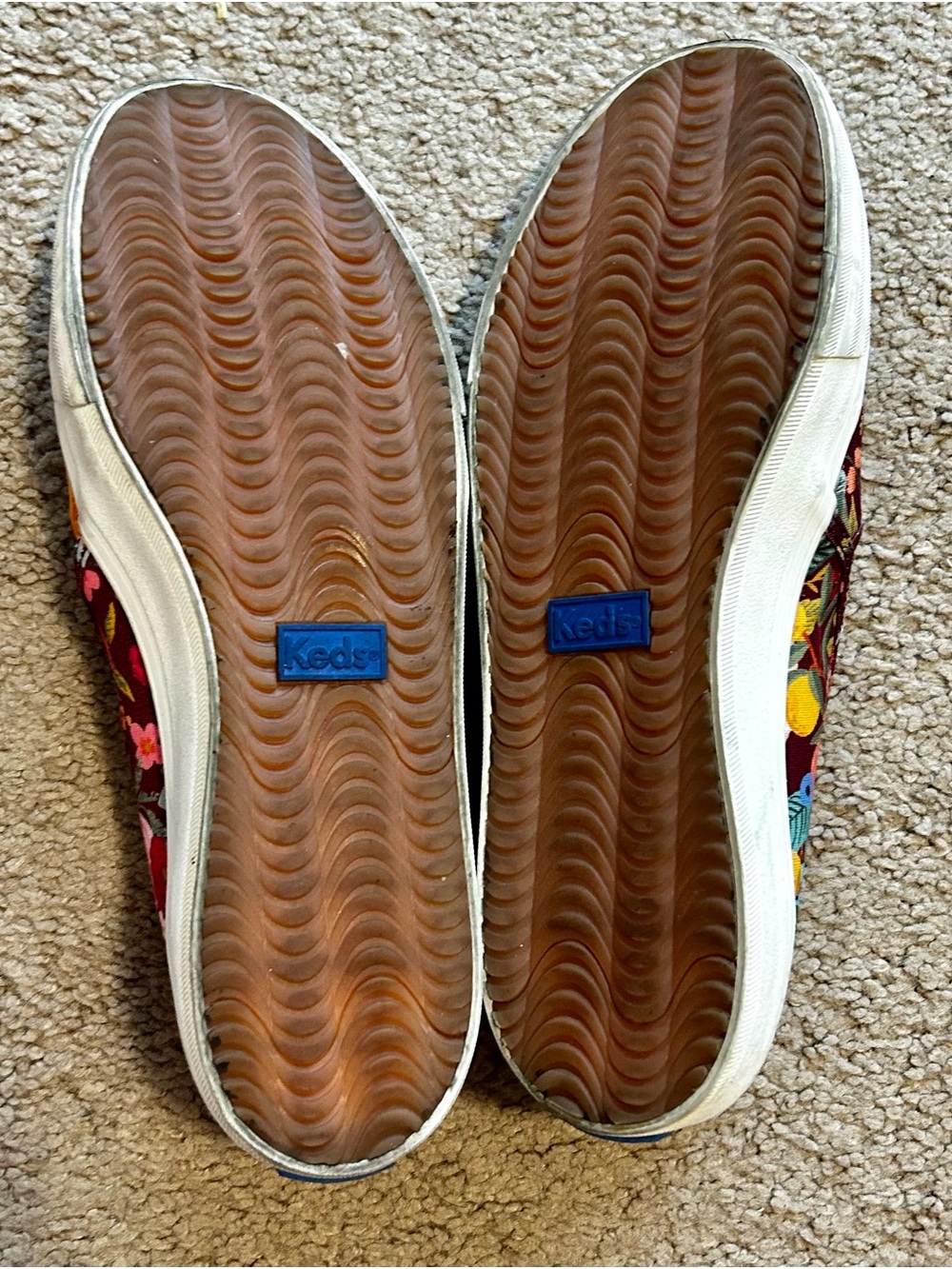 Keds Floral Slip-On Sneakers in Burgundy Multicolor - Picture 8 of 8